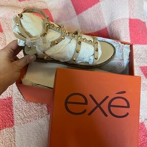 New in box studded sandals